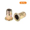 sourcing map 60Pcs Half Hex Body Flange Rivet Nuts, M6