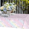 2P Rainbow Party Plastic Table Cloth,137x274cm Shiny Glitter Rainbow Tablecloths