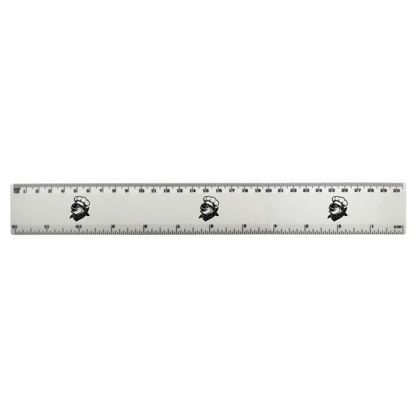 'Fish Chef' 30cm (12 Inch) White Plastic Ruler (RL00087320)