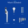XFORT Cranked Locking Window Handle Installation Kit in Satin Chrome,