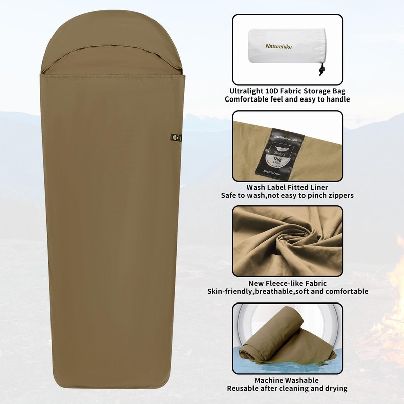 Naturehike Ultralight Sleeping Bag Liner Hut Sleeping Bag only 128g