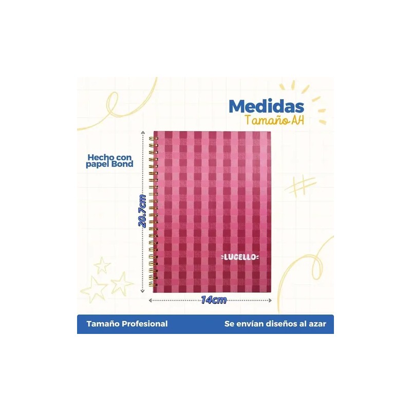 Cuaderno Profesional Premium Pasta Dura 120hojas 4piezas