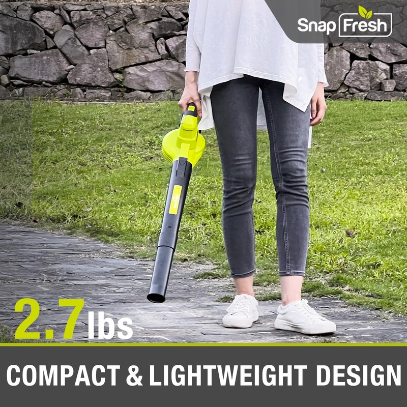 SnapFresh Cordless Leaf Blower - 20V Electric Leaf Blower 130