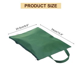 uxcell 4 Pcs Zipper File Bags, 9.6" x 13.4" Waterproof Oxford Fabric A4 Zipper Document Bag Storage Organizer Pouch with Handle for Organizing, Dark Green
