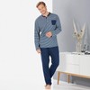 Erwin Müller Men's Single Jersey Pyjamas, navy