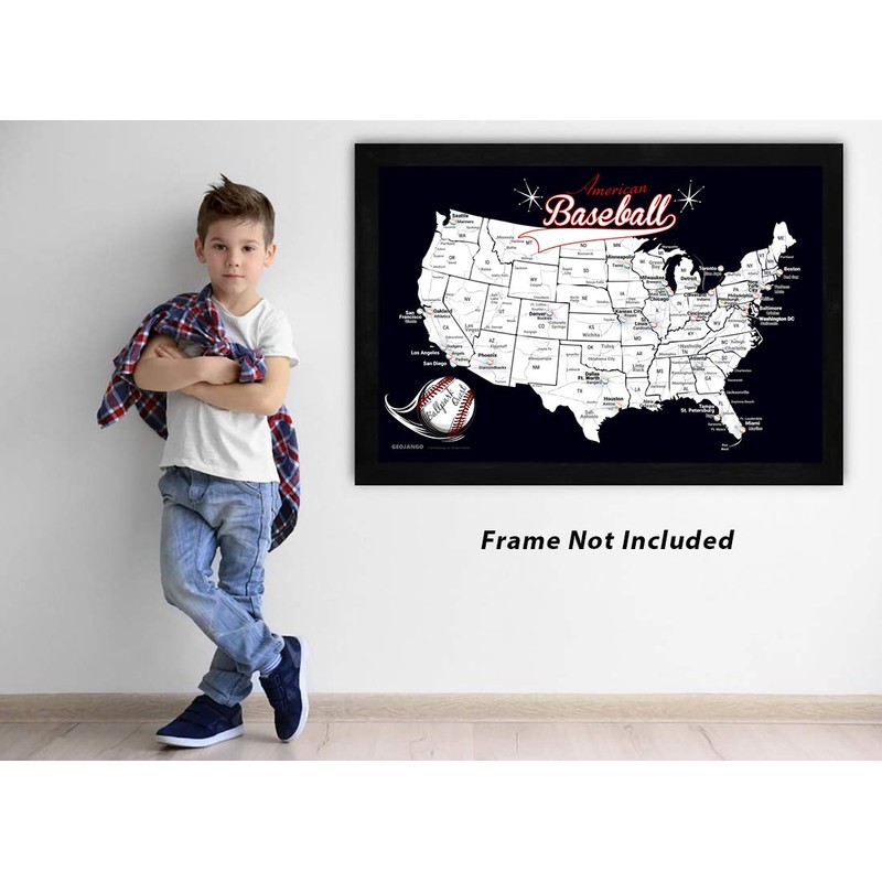 Baseball Stadium Map - Sports Gift for Baseball Fans