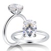Hitlinker Oval Moissanite Engagement Rings for Women Solitaire Ring 925