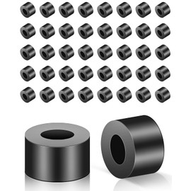 Pack of 50 Spacer Sleeves M6, Jeboler ABS Spacers, Plastic, Round Spacers, Black, Nylon Washers, Insulation, Spacer Sleeves without Thread, Columns Spacer Sleeve for Screws, 11 x 8 mm