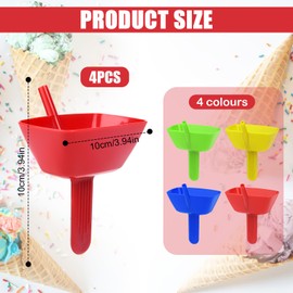 TOYMIS 4pcs Drip Free Popsicle Holder, Reusable No Drip Popsicle Holder for Kids Washable No Freeze Ice Popsicle Holders for Girls Boys (Red, Blue, Yellow, Green),Z12240
