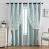 Anytime Home Curtains Blackout and Sheer Layered Solid Window Curtain