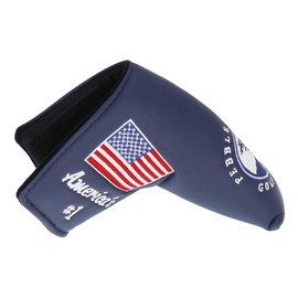 Seacloud Blue Pebble Beach Golf Head Cover Putter Blade Cover USA Flag for Scotty Cameron