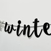Hello Winter With Silver Snowflake Banner, Black Winter Theme Party