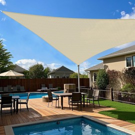 INFRANGE Triangle Sun Shade Sails Canopy Sun Shade Cover for Outdoor Activities Garden Patio Deck Balcony (Beige)