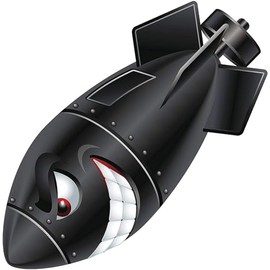 Generic Angry Missile Bomb Bumper Sticker Laptop Sticker Window Sticker, ST78018