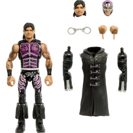 Mattel WWE Ultimate Edition Action Figure & Accessories, 6-inch Dominik Mysterio Collectible Set, Swappable Heads & Hands, 30 Articulation Points