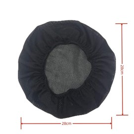 Loopunk 6 pcs Chef Hat Unisex Elastic Kitchen Cooking Hat Food Service Hair Nets Mesh Cap Adjustable,Reusable Food Service Hair Nets. (Black)