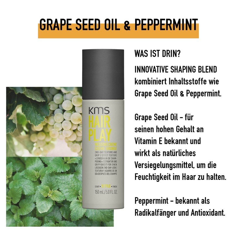 KMS HAIRPLAY Brass 2nd Day Grip Cream 125 ml