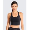 CRZ YOGA Sujetadores Deportivos Largos con Tiras para Mujer Yoga