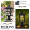 zeyu 19 Inch Solar Post Light with Pier Mount, Modern