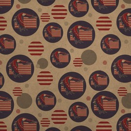 GRAPHICS & MORE Patriotic Red White And Blue American Bald Eagle Over USA Flag Premium Kraft Gift Wrap Wrapping Paper Roll