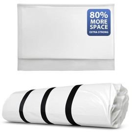 Queen/Full/Full-XL Memory Foam Mattress Vacuum Bag, Heavy-Duty Mattress Storage Bag for Moving and Transport, Mattress Compression Bag with 3 Straps & Dual-Zip Seal