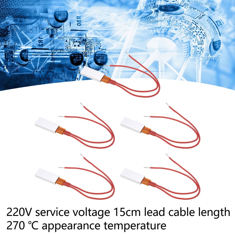 5pcs PTC Heating Element Aluminium Casing 35x15x5mm 270℃ Thermostatic Heating