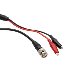 kenable BNC Plug Test Measurement Lead with 2 x Crocodile Clips Black & Red Cable 2m [2 metres]