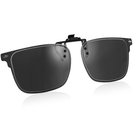 YUNYODA Polarised Sunglasses Attachment Glasses, Polarised Men's Sunglasses, UV400 Protection, Sunglasses Clip, Liftable and Ultralight, for All Outdoor Activities, Ferrous