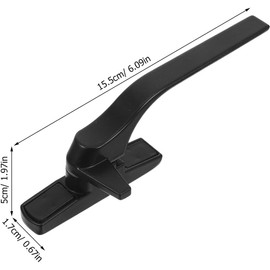 FOMIYES Manijas para Puertas y Ventanas 2piezas de Plástico y Acero Negro Textura Antideslizante y Diseño Ergonómico para Decoración del Hogar y Baños
