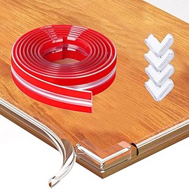 Kit Protectores para Esquinas y Bordes, Proteccion de bordessilicona, Tira Protectora Borde, Anticolisión Tira para Seguridad niños (10mm*3 m + 4 Esquinas)