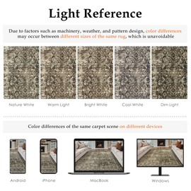 PureCozy Brown Runner Rug 3x14 Vintage Area Carpet Hallway Long Indoor Kitchen Washable Living Room Low Pile Traditional Distressed Retro Accent Throw Rug Non Slip Laundry Bathroom Office Dining Room