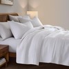palassio Striped White 100% Cotton Quilt King Size Bedding Sets,