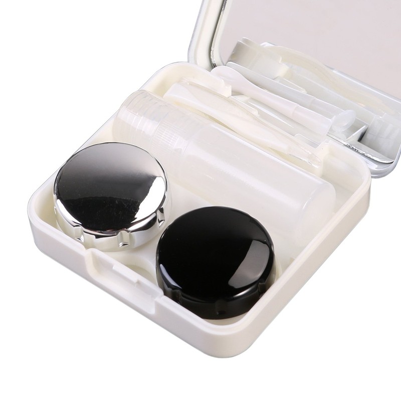 OFKPO Mini Lens Case Contact Lens Box Portable for Outdoor