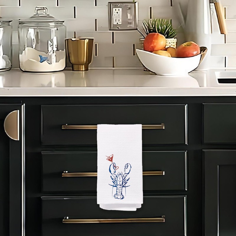 Yomisex Lobster Decor Towels, Lobste Party Decorations Dish Tea Towels