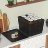 Ggbin 6-Pack Large Plastic Weave Basket with Lid, Black Storage