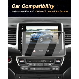 Screen Protector For 2016-2018 Honda Pilot Passport, 8-Inch Navigation Tempered Glass Screen Protector For 2018-2018 Pilot Passport/2016-2020 Ridgeline Accessories 9H - HD Clear & Anti Fingerprints