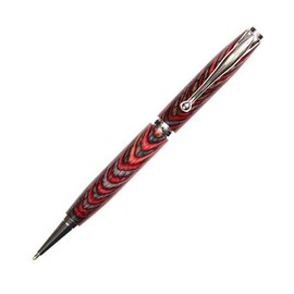 Lanier Pens Comfort Twist Pen - Rhodium - Night Fire Color Grain