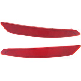 For 2014-2018 Ford Fiesta Pair Driver and Passenger Side Rear Bumper Reflector DOT Certified FO1184108 FO1185108 - Replaces BS7Z 13A565 B BS7Z 13A565 A ;for Sedan