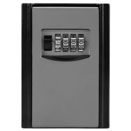 4 Digit Combination Password Key Storage Box Wall Mounted Safety Lock Tool (Gray)