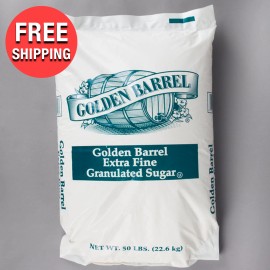 Golden Barrel Commercial 50 lb Bakery Multi-Purpose Cooking Baking Granulated Pure Sugar Vegan