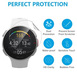 KUSINHOKA 3 Pack Screen Protector Compatible with Polar Vantage V3,HD Clear Scratch Resistant Bubble Free Easy Installation，Ultra Thin TPU Full Coverage Flexible Soft Film