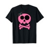 Pink Skull and Crossbones Girl Pirate T-Shirt