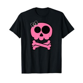 Pink Skull and Crossbones Girl Pirate T-Shirt