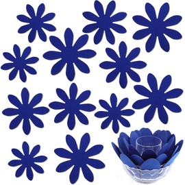 Queekay 12 Pcs Felt Pot and Pan Protectors 12/14/16 Inch Larger Thicker Pan Protector Pads, Colorful Pot Separators for Stacking Cookware Organizing Protecting (Dark Blue)