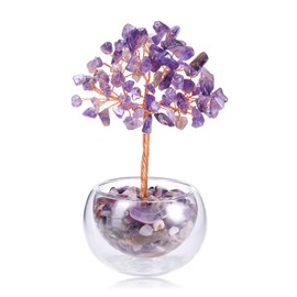 JOVIVI Amethyst Crystal Tree Purple Gemstone Crystal Tree of Life Healing Crystals Spiritual Gifts for Women Mum Birthday House Warming Gifts New Home Gifts for Women