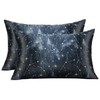 MANSPHIL 2 Pack Silk Pillowcase King Black Stars Pattern, 6A