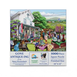 SUNSOUT INC - Gone Antique-ing - 1000 pc Jigsaw Puzzle by Artist: Nancy Wernersbach - Finished Size 20" x 27" - MPN# 63092