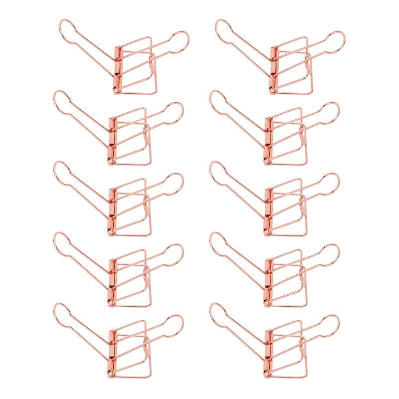 30Pcs Wire Binder Clips 2in Wide Hollow Out Strong Metal