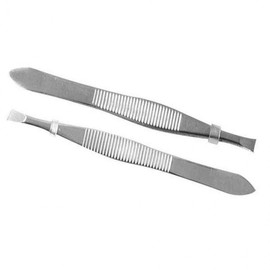 Stainless steel tweezers, 2 types, 3ea