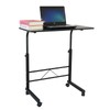 Adjustable Mobile Side Table, Rolling Portable Couch Computer Desk Cart,